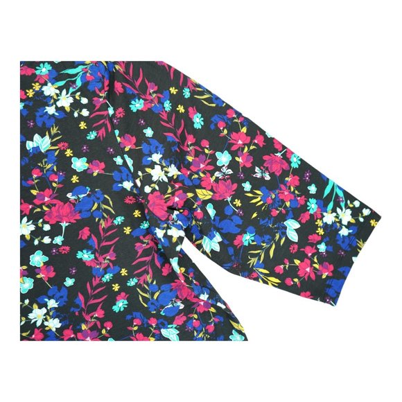 Jessica London Tropical Floral Knit Top‎ Shirt Size 18/20 3/4 Sleeve Stretch - Picture 3 of 7